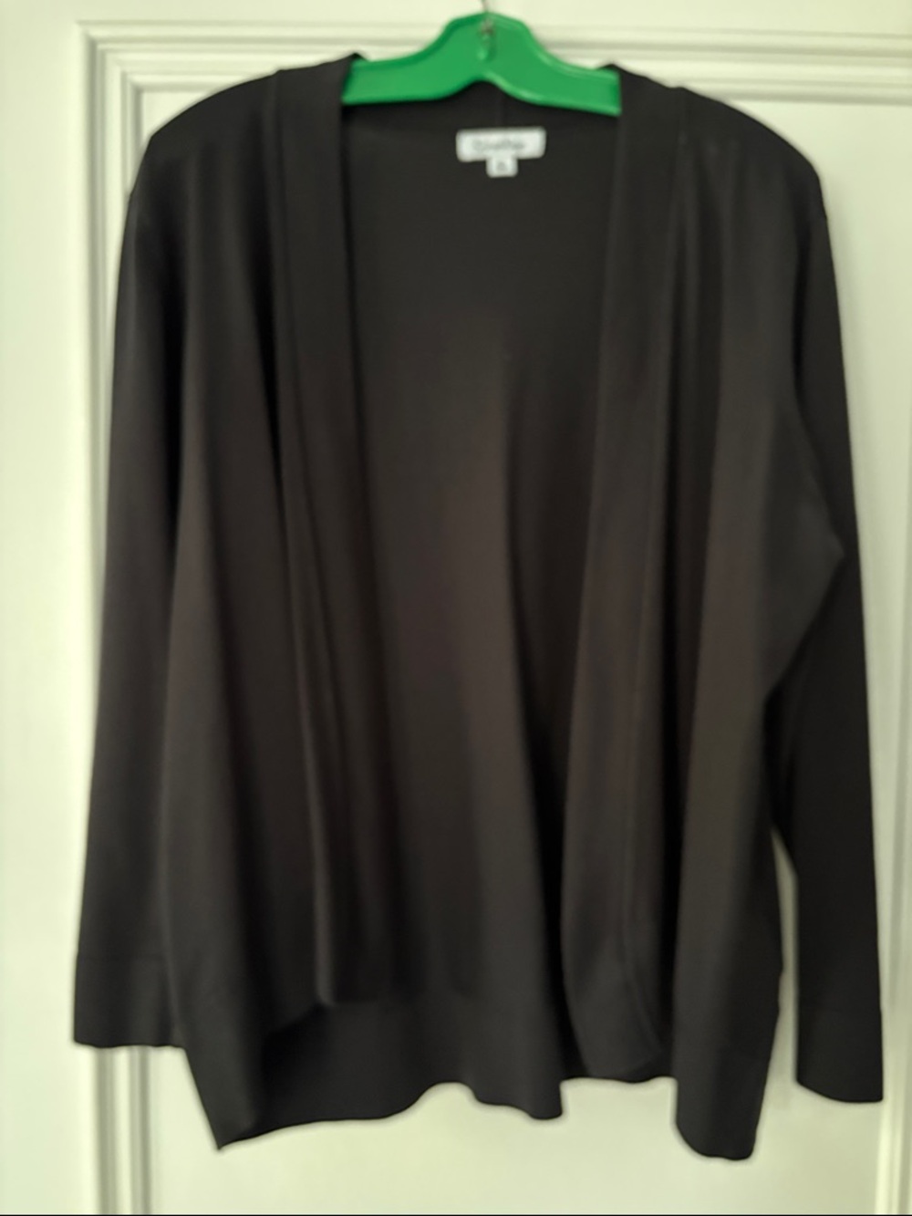 Calvin Klein Black Open-Front Sweater Cardigan
